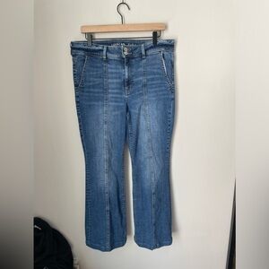 American Eagle Hi-Rise Artist Flare Jeans Size 16 Short